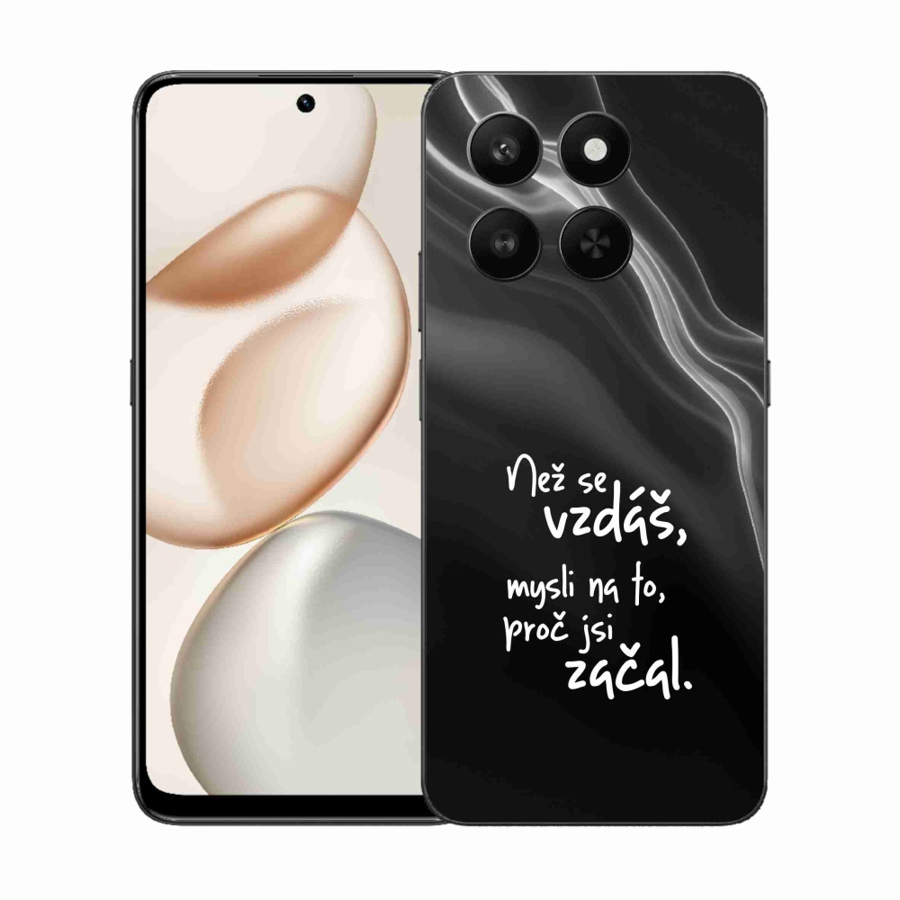 Gélový kryt mmCase na Honor 400 Smart 5G/4G/Honor X7d - citát 2 čierne pozadie