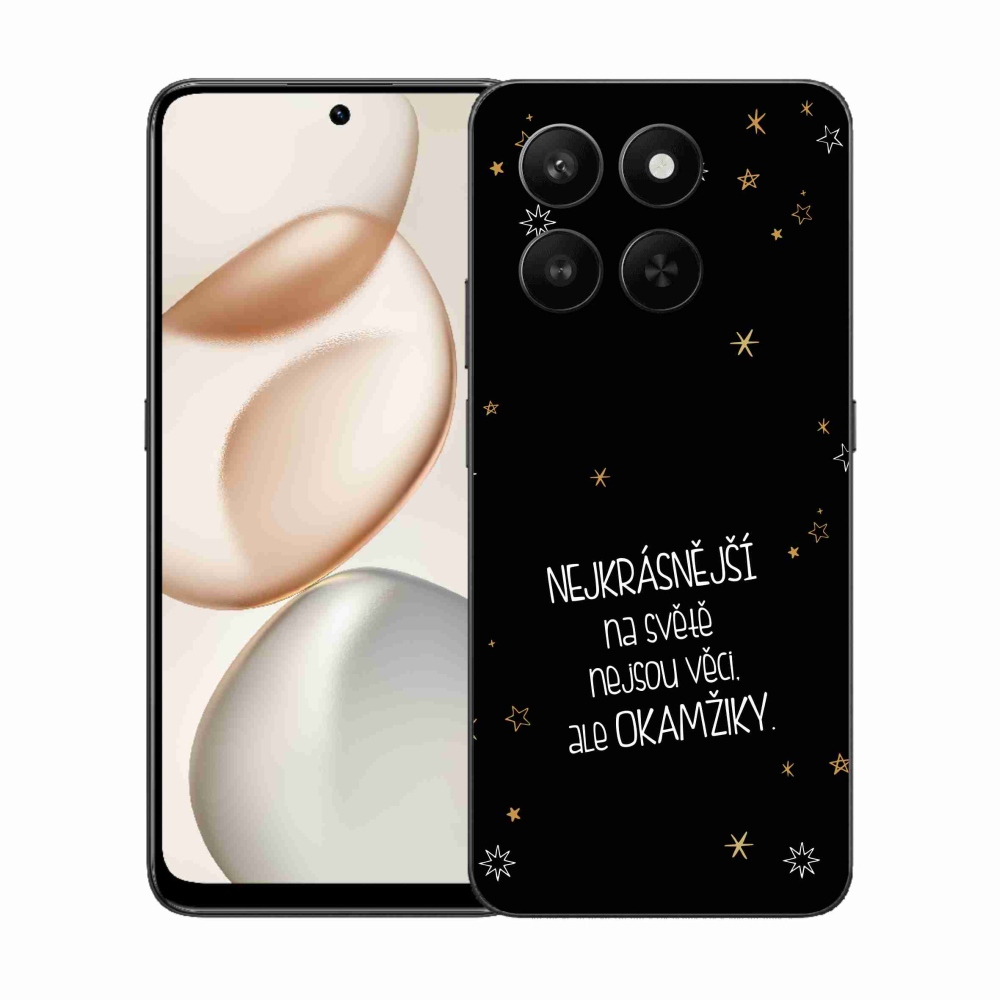 Gélový kryt mmCase na Honor 400 Smart 5G/4G/Honor X7d - citát 4 čierne pozadie