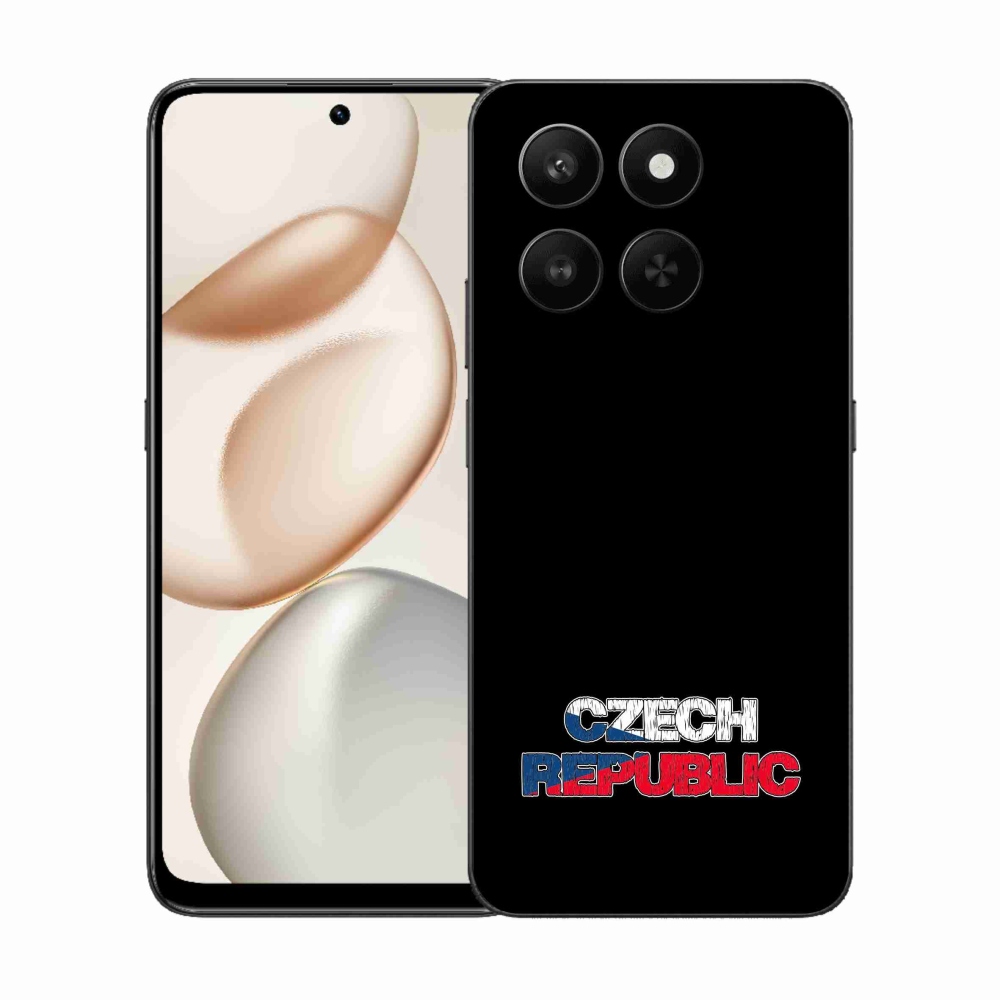 Gélový kryt mmCase na Honor 400 Smart 5G/4G/Honor X7d - Czech Republic čierne pozadie