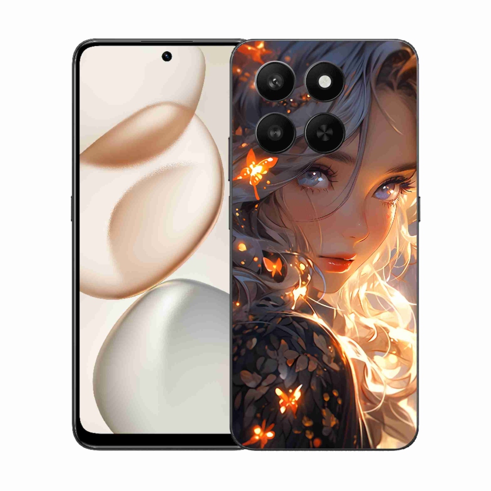 Gélový kryt mmCase na Honor 400 Smart 5G/4G/Honor X7d - dievča a motýle