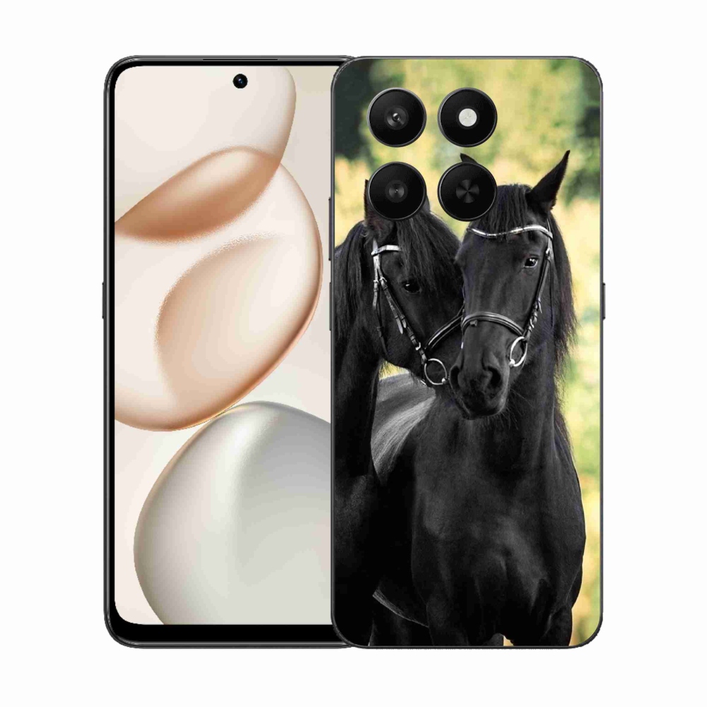 Gélový kryt mmCase na Honor 400 Smart 5G/4G/Honor X7d - dva čierne kone