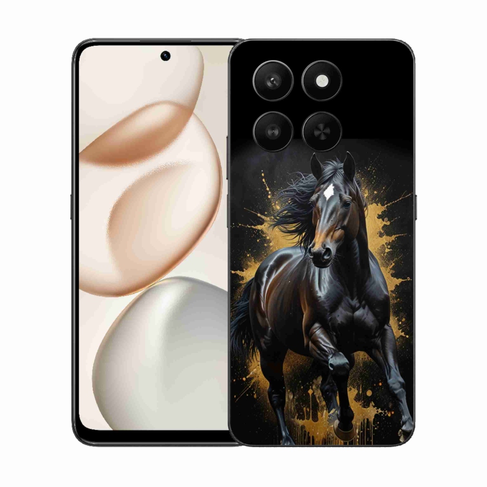 Gélový kryt mmCase na Honor 400 Smart 5G/4G/Honor X7d - elegantný čierny žrebec