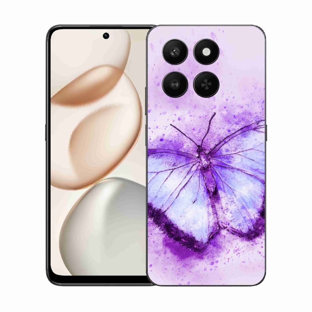 Gélový kryt mmCase na Honor 400 Smart 5G/4G/Honor X7d - fialový motýľ