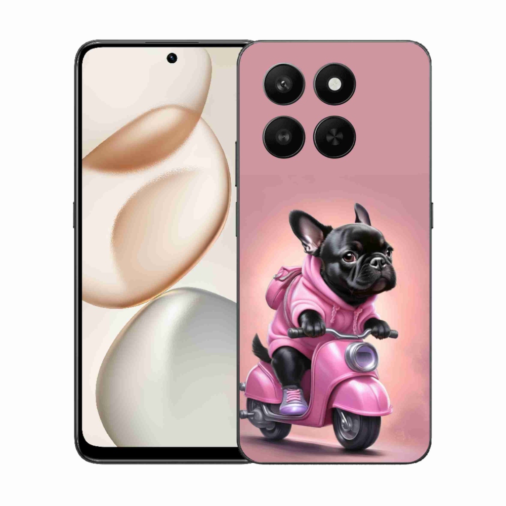 Gélový kryt mmCase na Honor 400 Smart 5G/4G/Honor X7d - francúzsky buldoček na skútri