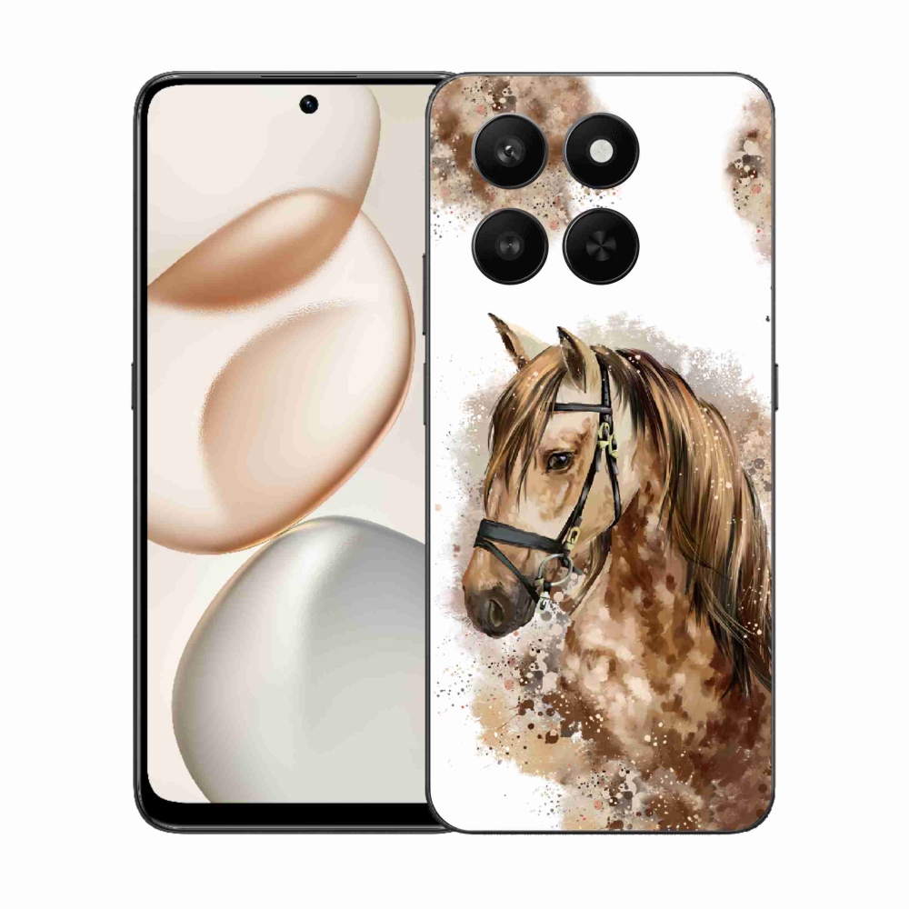 Gélový kryt mmCase na Honor 400 Smart 5G/4G/Honor X7d - hnedý kreslený kôň
