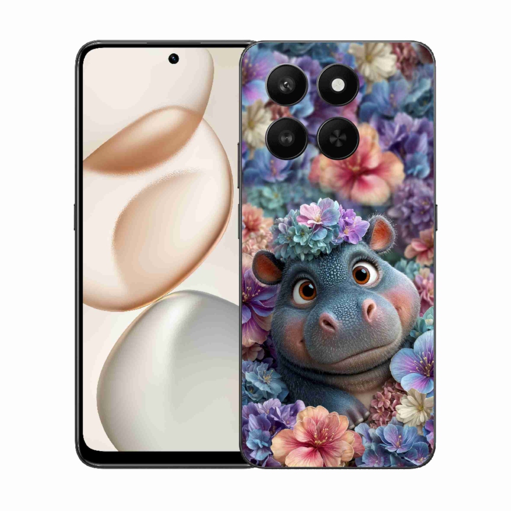 Gélový kryt mmCase na Honor 400 Smart 5G/4G/Honor X7d - hrošík v kvetoch