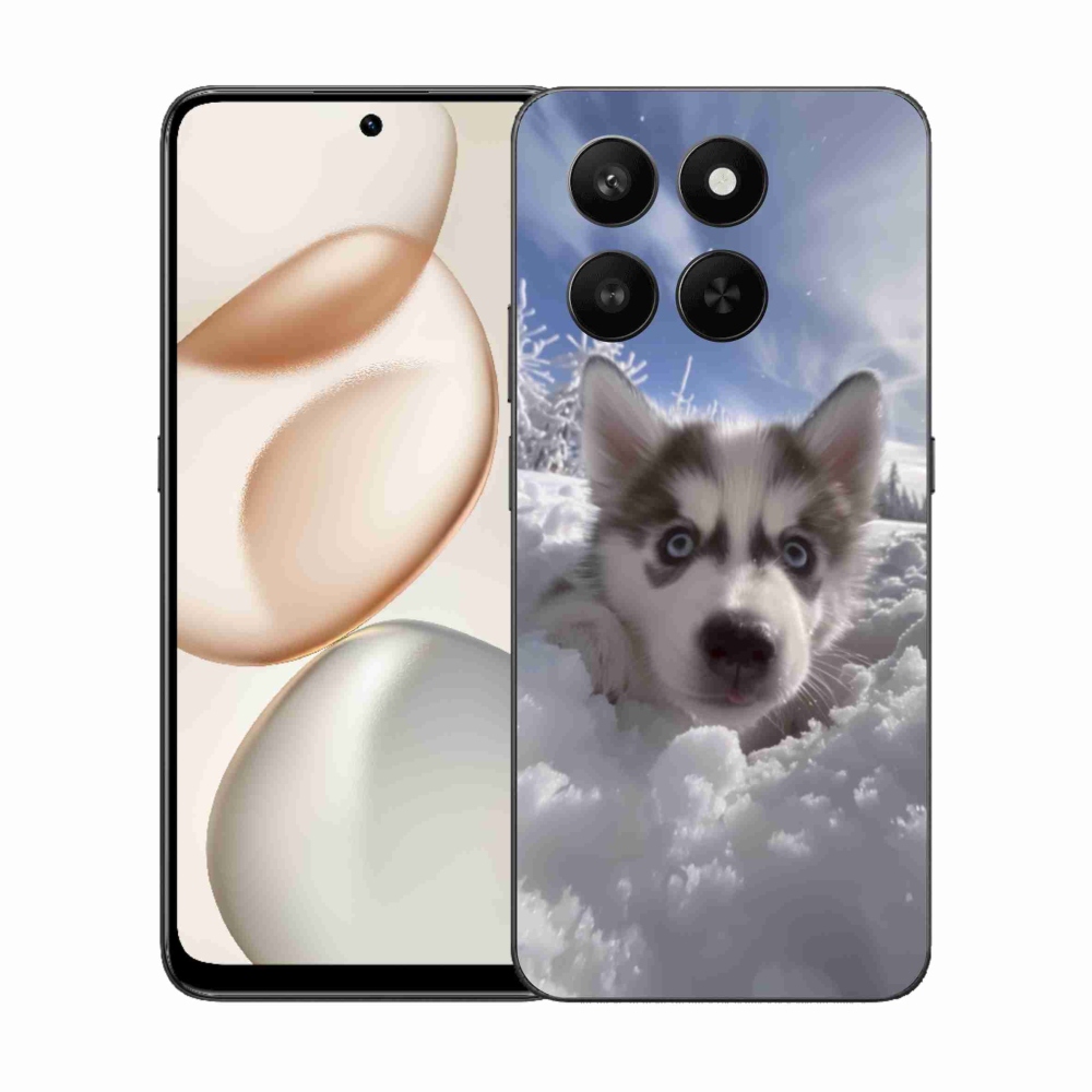 Gélový kryt mmCase na Honor 400 Smart 5G/4G/Honor X7d - husky v snehu