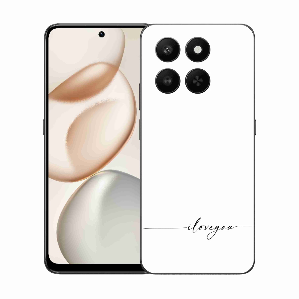 Gélový kryt mmCase na Honor 400 Smart 5G/4G/Honor X7d - I love you biele pozadie