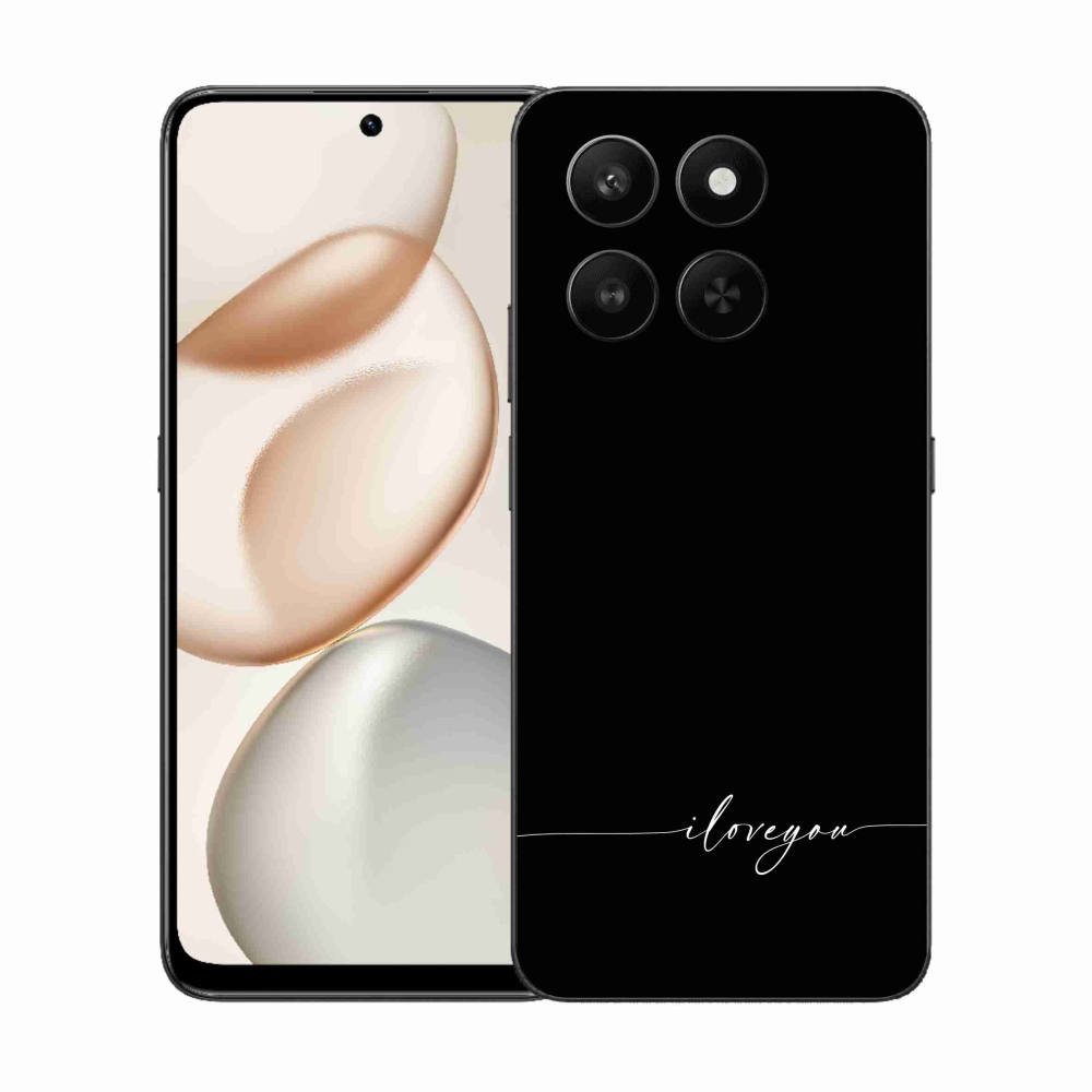 Gélový kryt mmCase na Honor 400 Smart 5G/4G/Honor X7d - I love you čierne pozadie