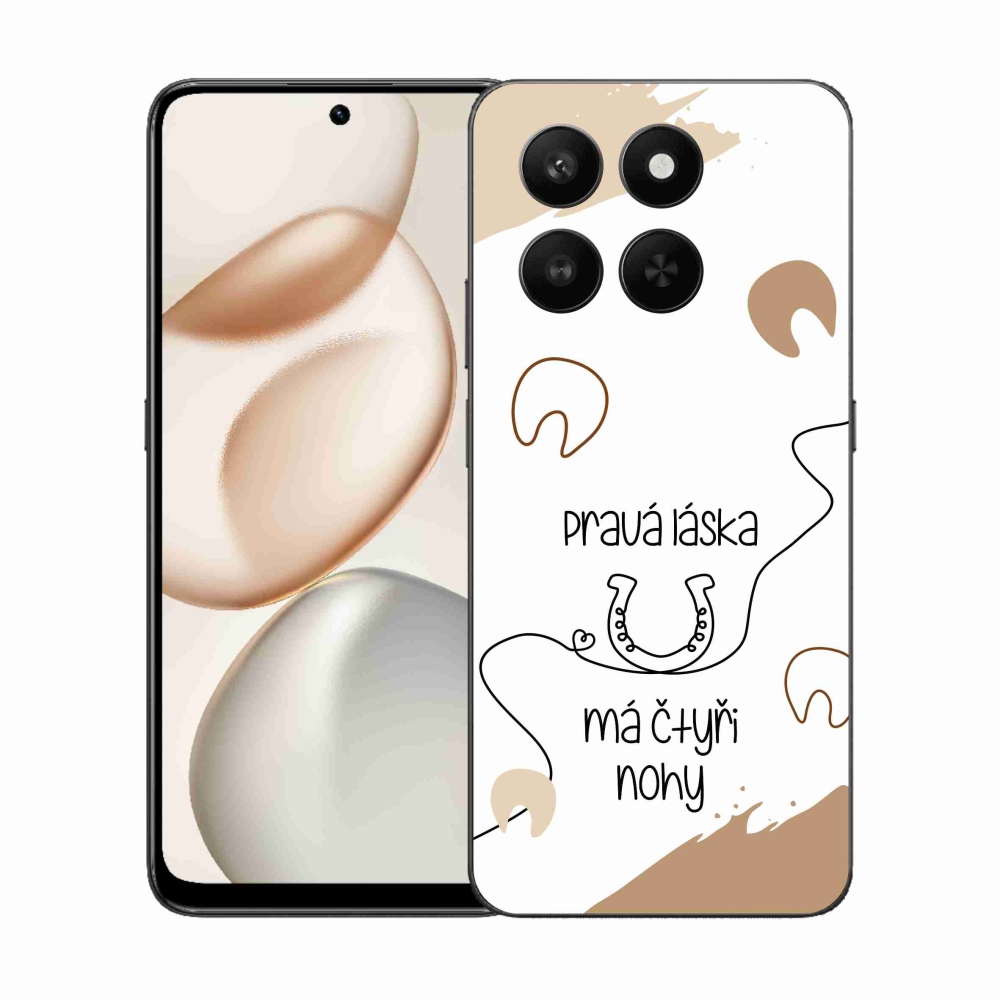 Gélový kryt mmCase na Honor 400 Smart 5G/4G/Honor X7d - konský motív biele pozadie