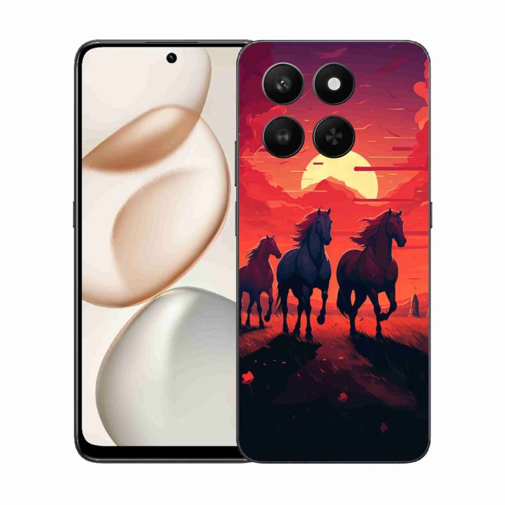 Gélový kryt mmCase na Honor 400 Smart 5G/4G/Honor X7d - kone a západ slnka