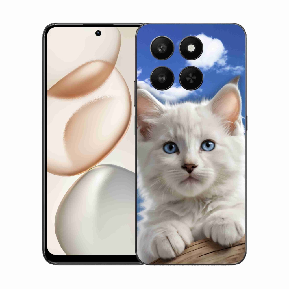 Gélový kryt mmCase na Honor 400 Smart 5G/4G/Honor X7d - mačiatko a oblaky