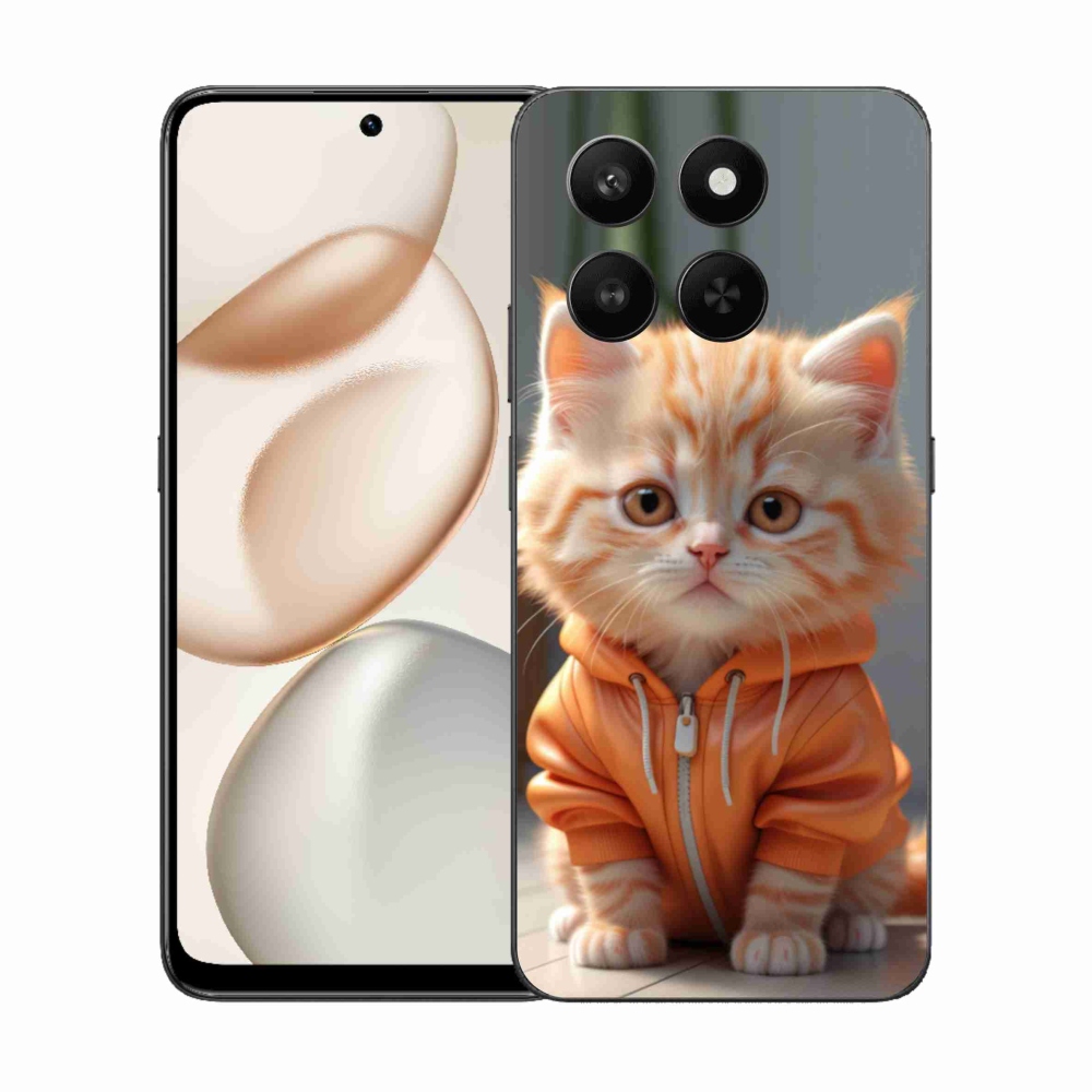Gélový kryt mmCase na Honor 400 Smart 5G/4G/Honor X7d - mačiatko v mikine