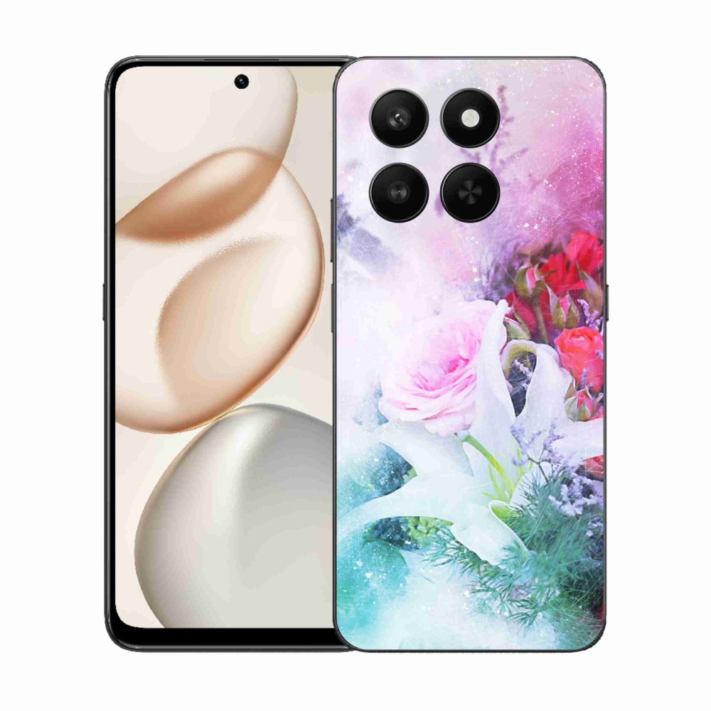 Gélový kryt mmCase na Honor 400 Smart 5G/4G/Honor X7d - kvety 4