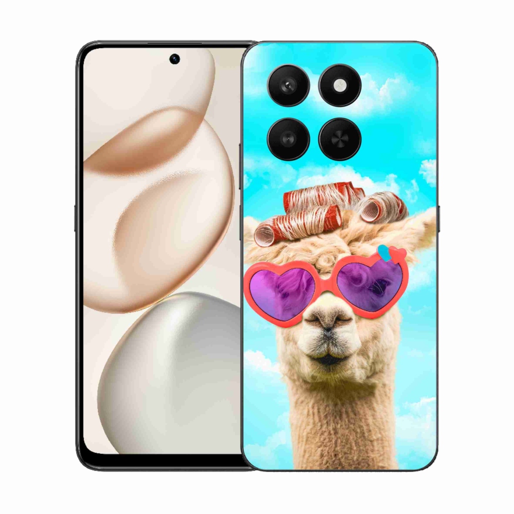 Gélový kryt mmCase na Honor 400 Smart 5G/4G/Honor X7d - lama s okuliarmi