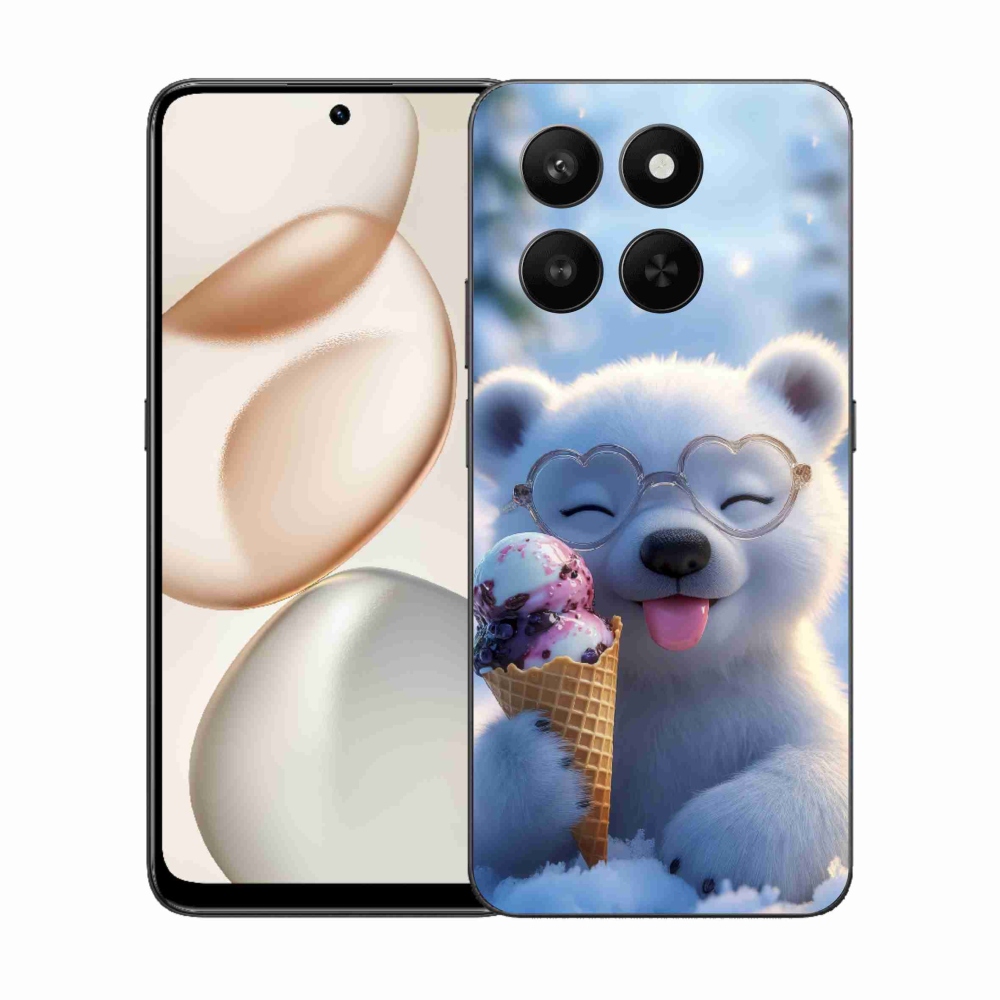 Gélový kryt mmCase na Honor 400 Smart 5G/4G/Honor X7d - medvedík so zmrzlinou