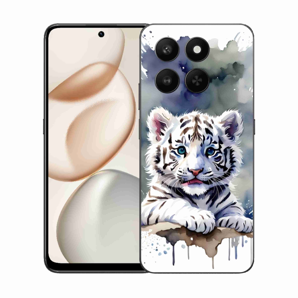 Gélový kryt mmCase na Honor 400 Smart 5G/4G/Honor X7d - mláďa bieleho tigra