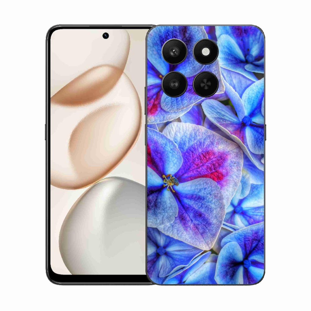 Gélový kryt mmCase na Honor 400 Smart 5G/4G/Honor X7d - modré kvety 1