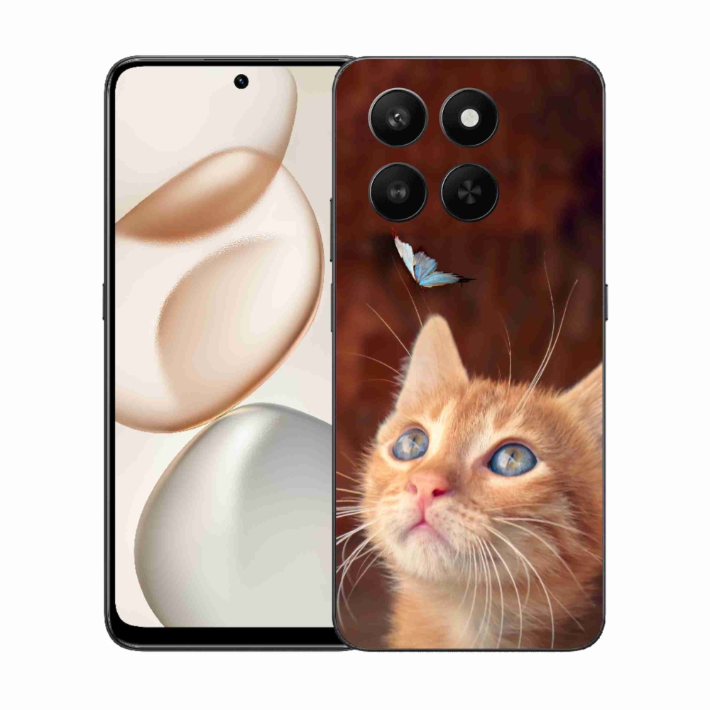 Gélový kryt mmCase na Honor 400 Smart 5G/4G/Honor X7d - motýľ a mačiatko