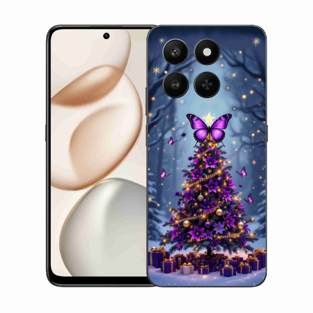 Gélový kryt mmCase na Honor 400 Smart 5G/4G/Honor X7d - motýlí vianočný stromček
