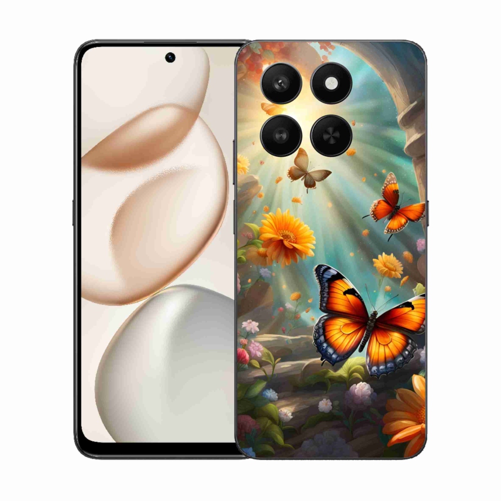 Gélový kryt mmCase na Honor 400 Smart 5G/4G/Honor X7d - motýlia záhrada 2