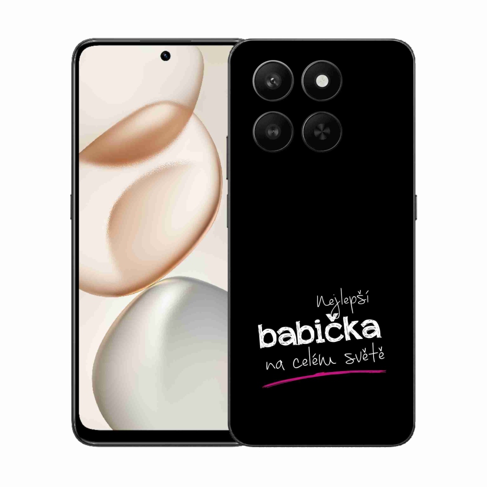 Gélový kryt mmCase na Honor 400 Smart 5G/4G/Honor X7d - najlepšia babička 4 čierne pozadie