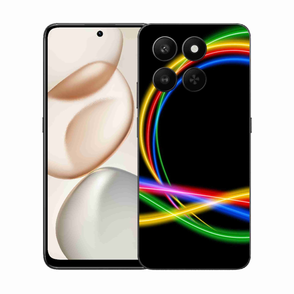Gélový kryt mmCase na Honor 400 Smart 5G/4G/Honor X7d - neónové kruhy