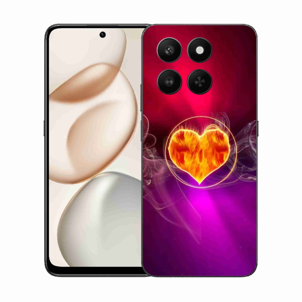 Gélový kryt mmCase na Honor 400 Smart 5G/4G/Honor X7d - ohnivé srdce