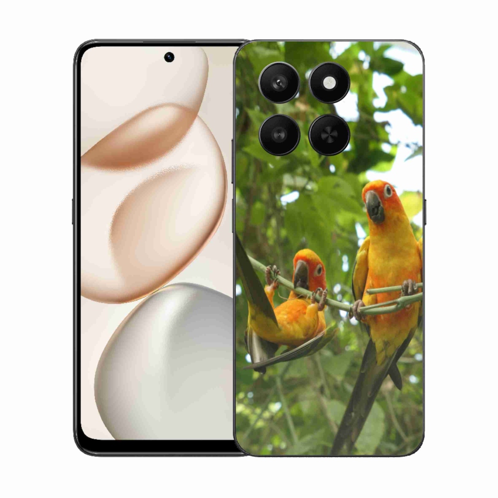 Gélový kryt mmCase na Honor 400 Smart 5G/4G/Honor X7d - papagáje aratingy