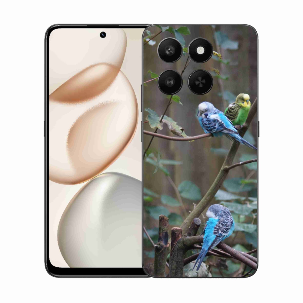 Gélový kryt mmCase na Honor 400 Smart 5G/4G/Honor X7d - papagáje na vetve
