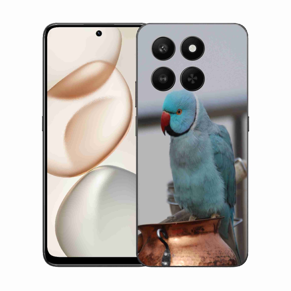 Gélový kryt mmCase na Honor 400 Smart 5G/4G/Honor X7d - papagáj alexander modrý