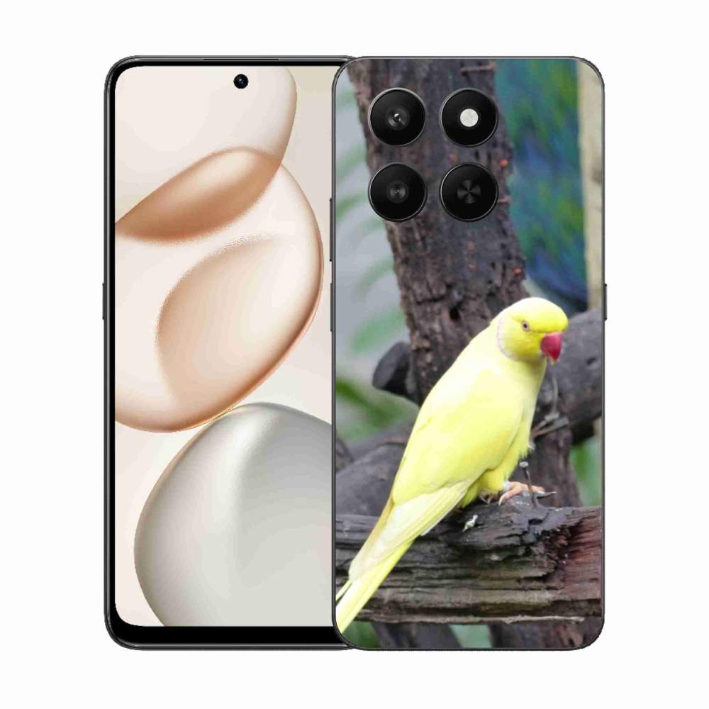 Gélový kryt mmCase na Honor 400 Smart 5G/4G/Honor X7d - papagáj alexander žltý