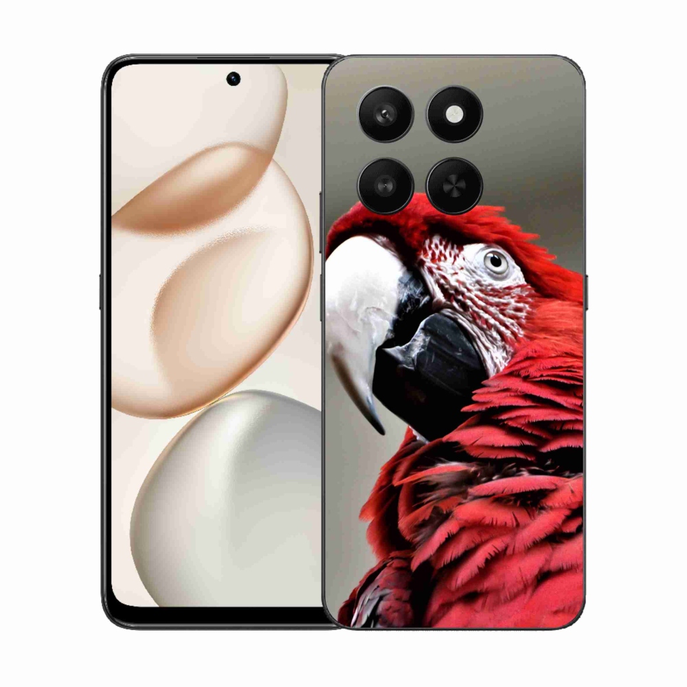 Gélový kryt mmCase na Honor 400 Smart 5G/4G/Honor X7d - papagáj ara červený