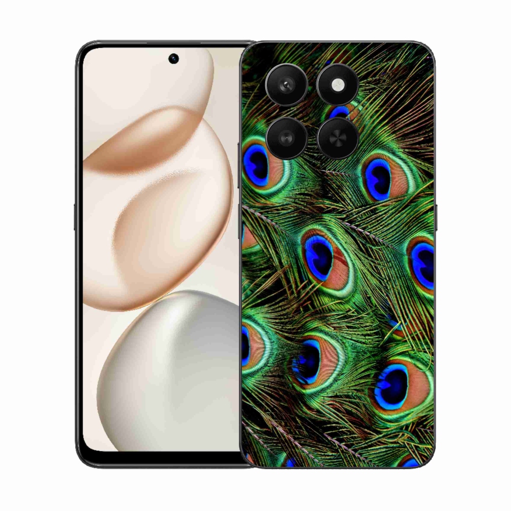 Gélový kryt mmCase na Honor 400 Smart 5G/4G/Honor X7d - pávie perie