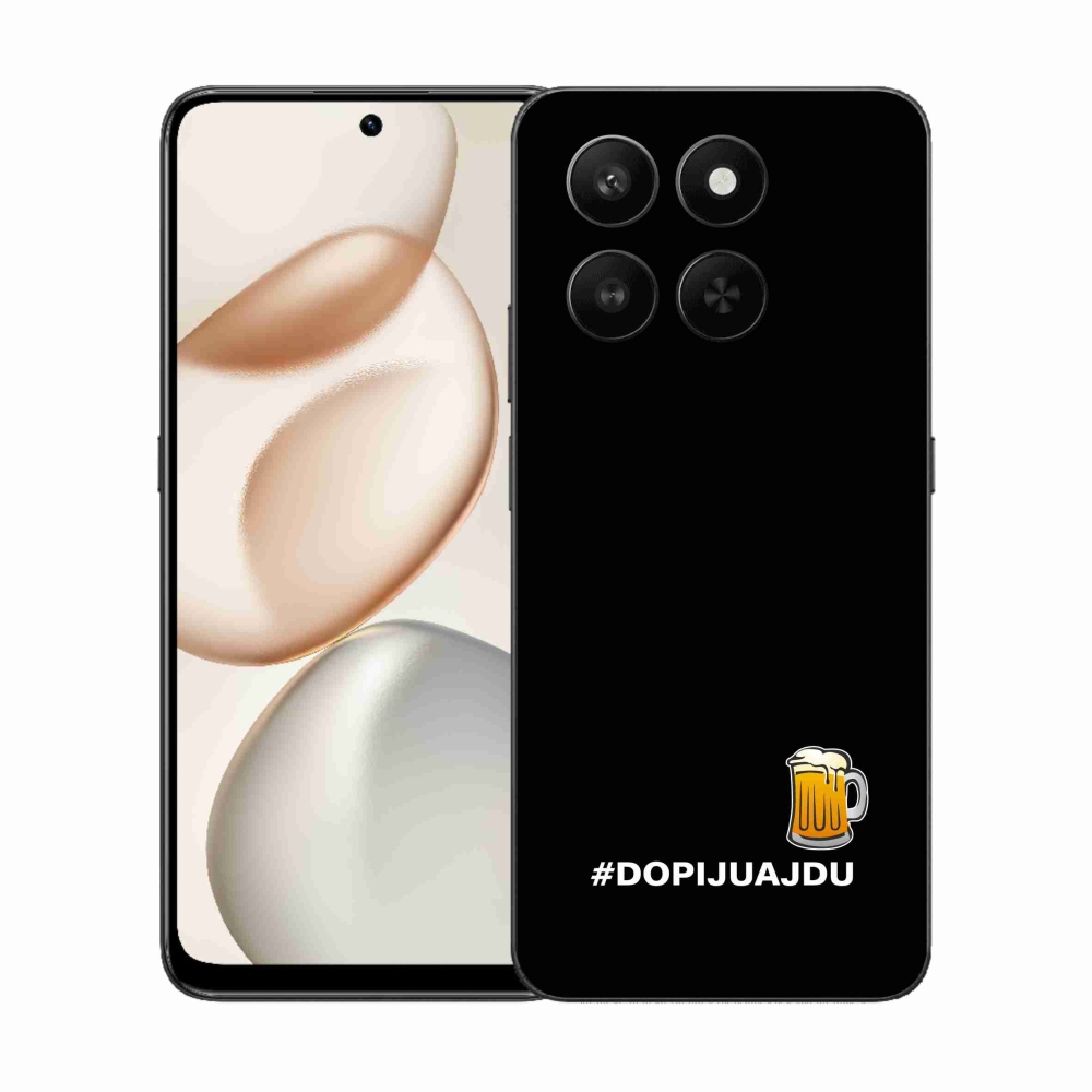 Gélový kryt mmCase na Honor 400 Smart 5G/4G/Honor X7d - pivný motív 1 čierne pozadie