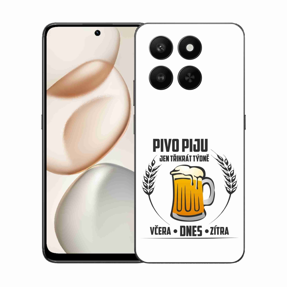 Gélový kryt mmCase na Honor 400 Smart 5G/4G/Honor X7d - pivný motív biele pozadie