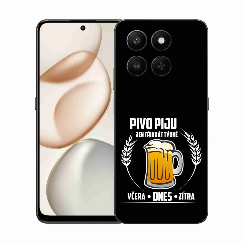 Gélový kryt mmCase na Honor 400 Smart 5G/4G/Honor X7d - pivný motív čierne pozadie