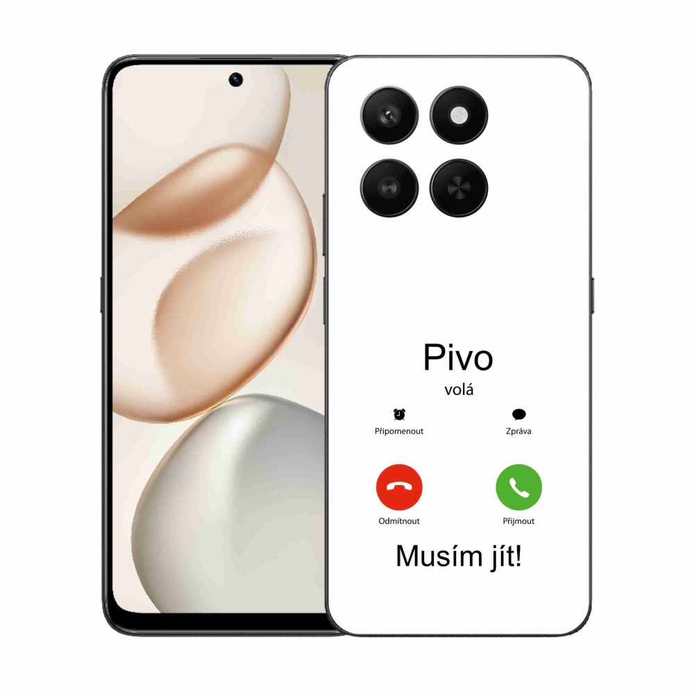 Gélový kryt mmCase na Honor 400 Smart 5G/4G/Honor X7d - pivo volá biele pozadie