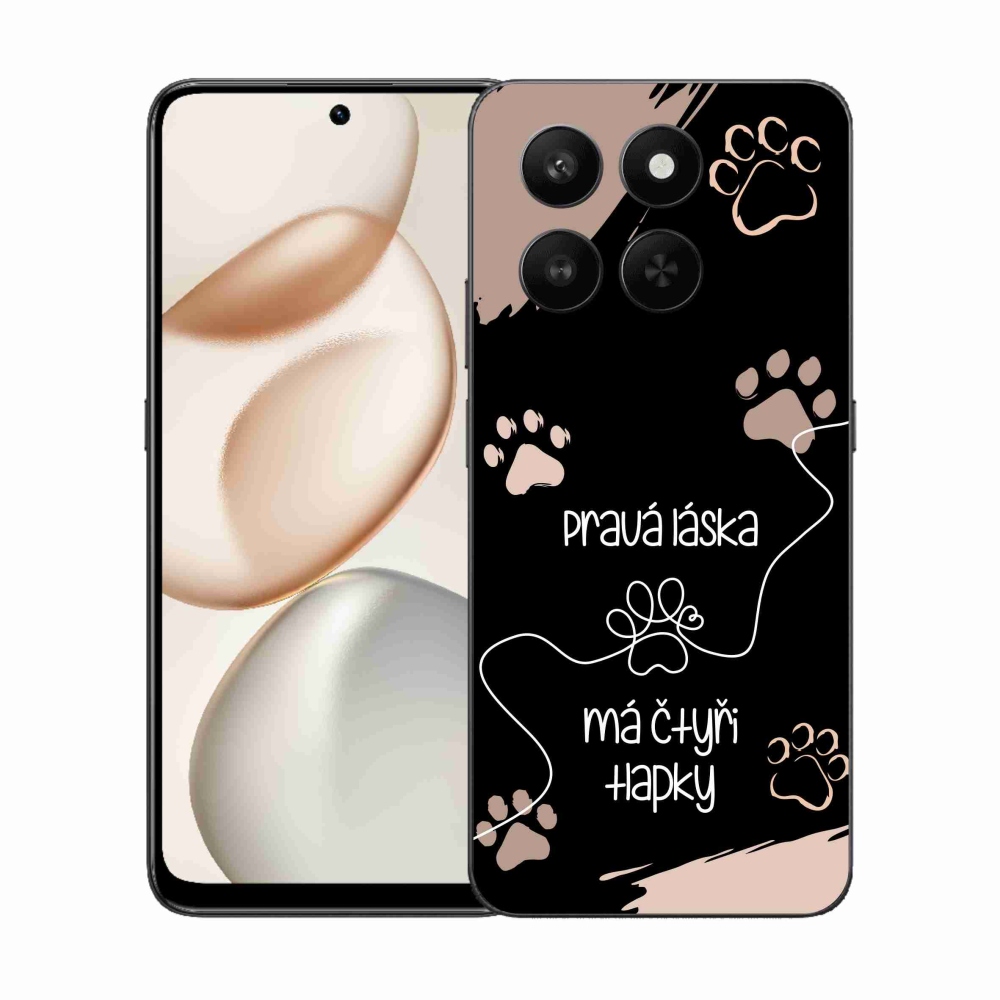 Gélový kryt mmCase na Honor 400 Smart 5G/4G/Honor X7d - psí motív 1 čierne pozadie