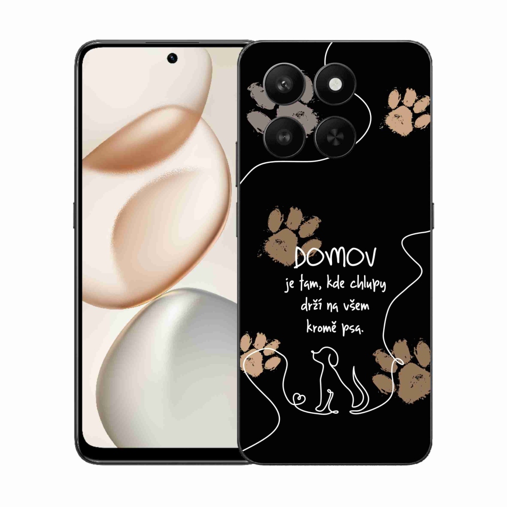 Gélový kryt mmCase na Honor 400 Smart 5G/4G/Honor X7d - psí motív čierne pozadie