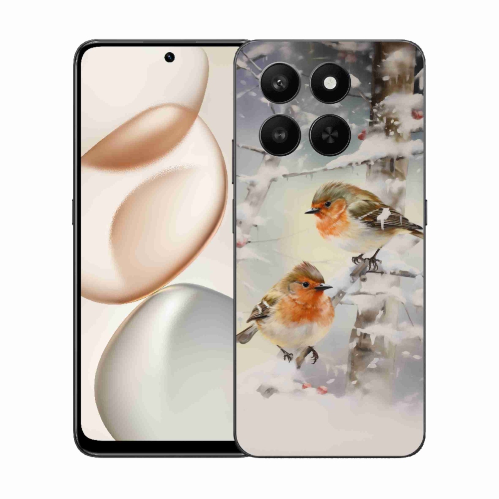 Gélový kryt mmCase na Honor 400 Smart 5G/4G/Honor X7d - vtáčiky v zime