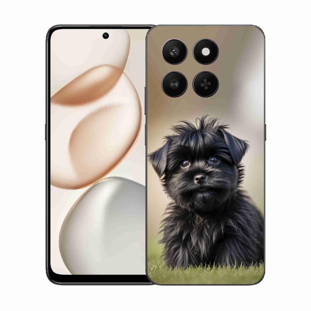 Gélový kryt mmCase na Honor 400 Smart 5G/4G/Honor X7d - roztomilý čierny psík