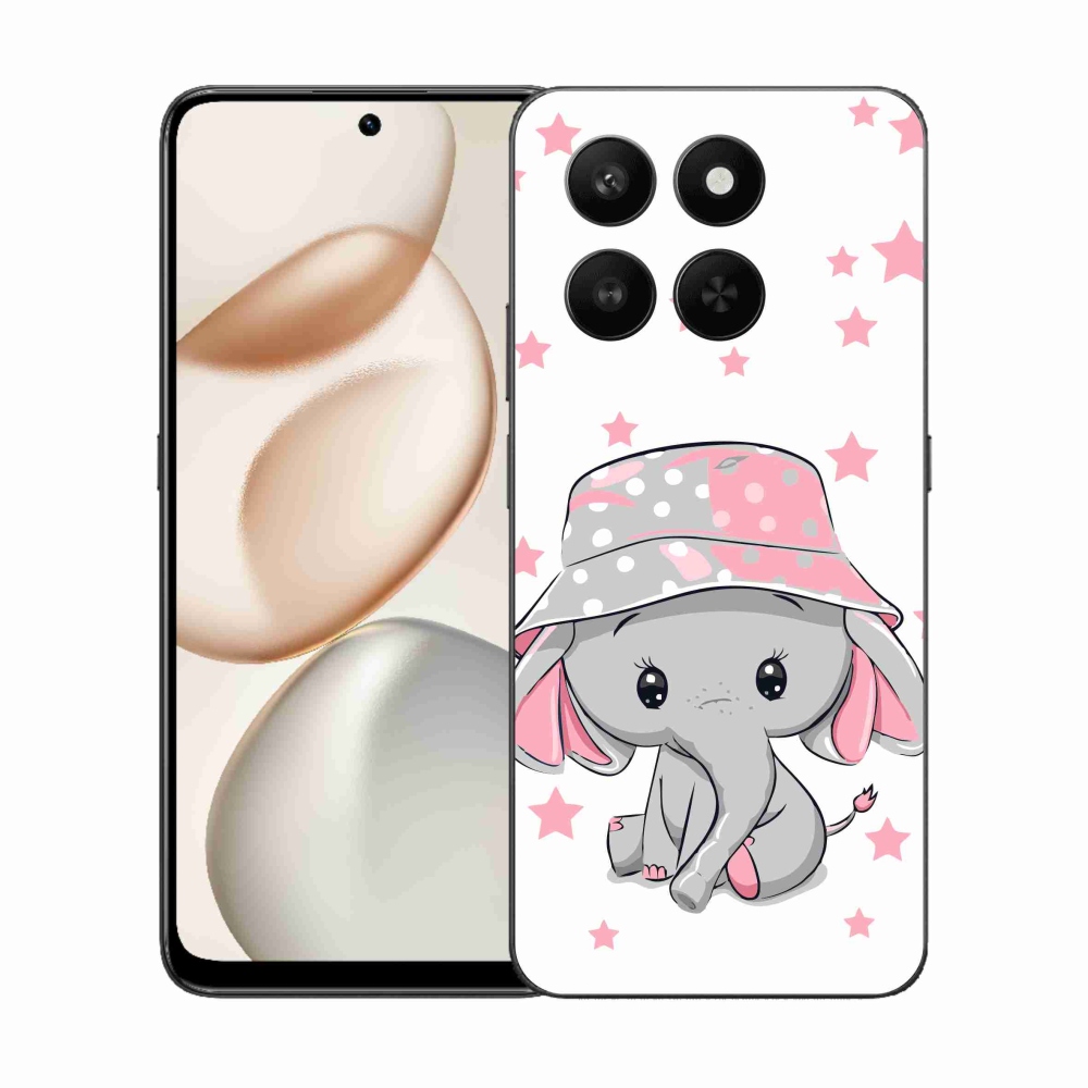 Gélový kryt mmCase na Honor 400 Smart 5G/4G/Honor X7d - ružový slon