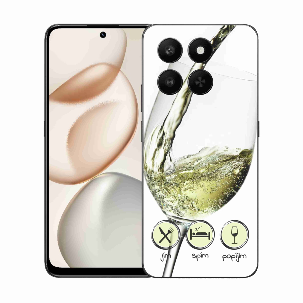 Gélový kryt mmCase na Honor 400 Smart 5G/4G/Honor X7d - pohár vína biele
