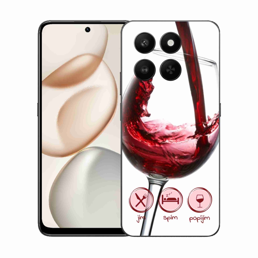 Gélový kryt mmCase na Honor 400 Smart 5G/4G/Honor X7d - pohár vína červené