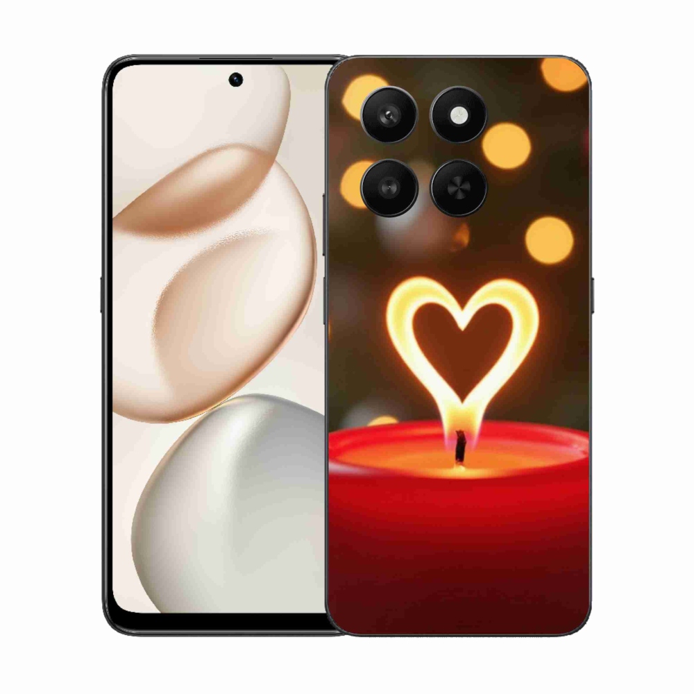 Gélový kryt mmCase na Honor 400 Smart 5G/4G/Honor X7d - srdce z plameňa