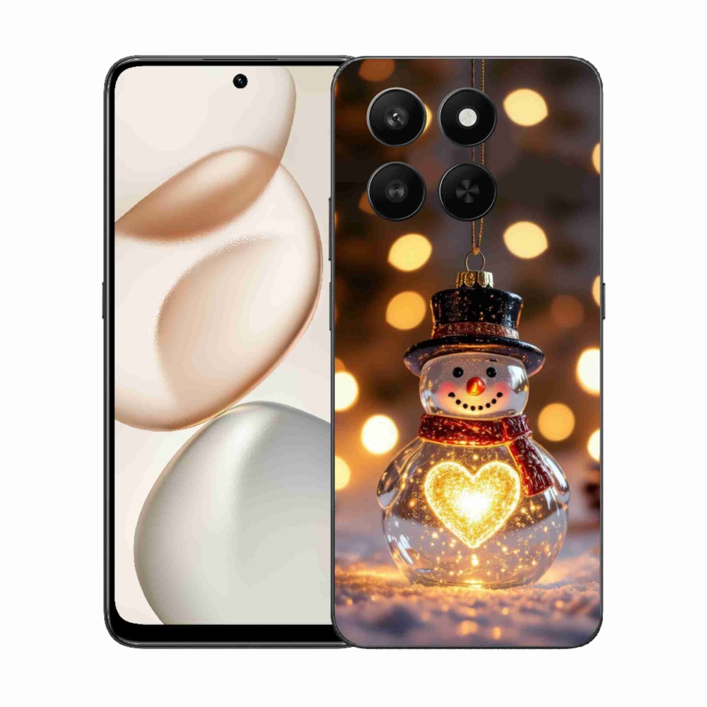Gélový kryt mmCase na Honor 400 Smart 5G/4G/Honor X7d - svietiaci vianočný snehuliak