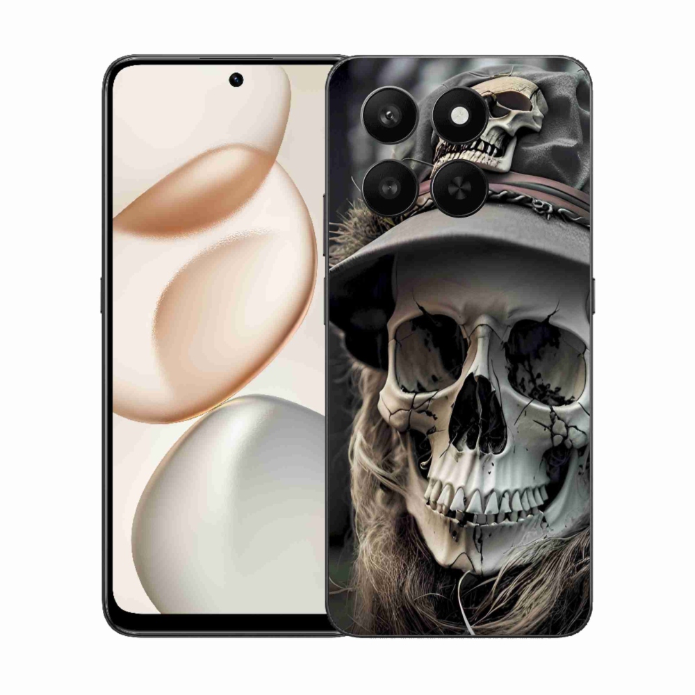 Gélový kryt mmCase na Honor 400 Smart 5G/4G/Honor X7d - temná lebka