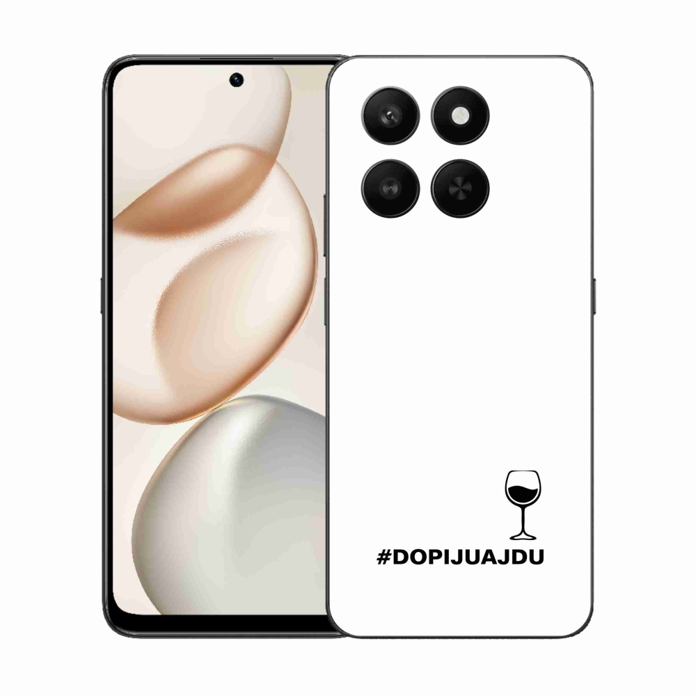 Gélový kryt mmCase na Honor 400 Smart 5G/4G/Honor X7d - vínny motív biele pozadie