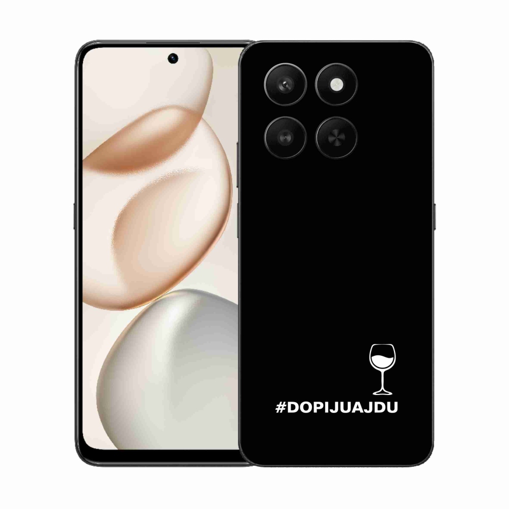 Gélový kryt mmCase na Honor 400 Smart 5G/4G/Honor X7d - vínny motív čierne pozadie